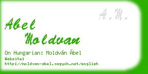 abel moldvan business card