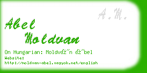 abel moldvan business card